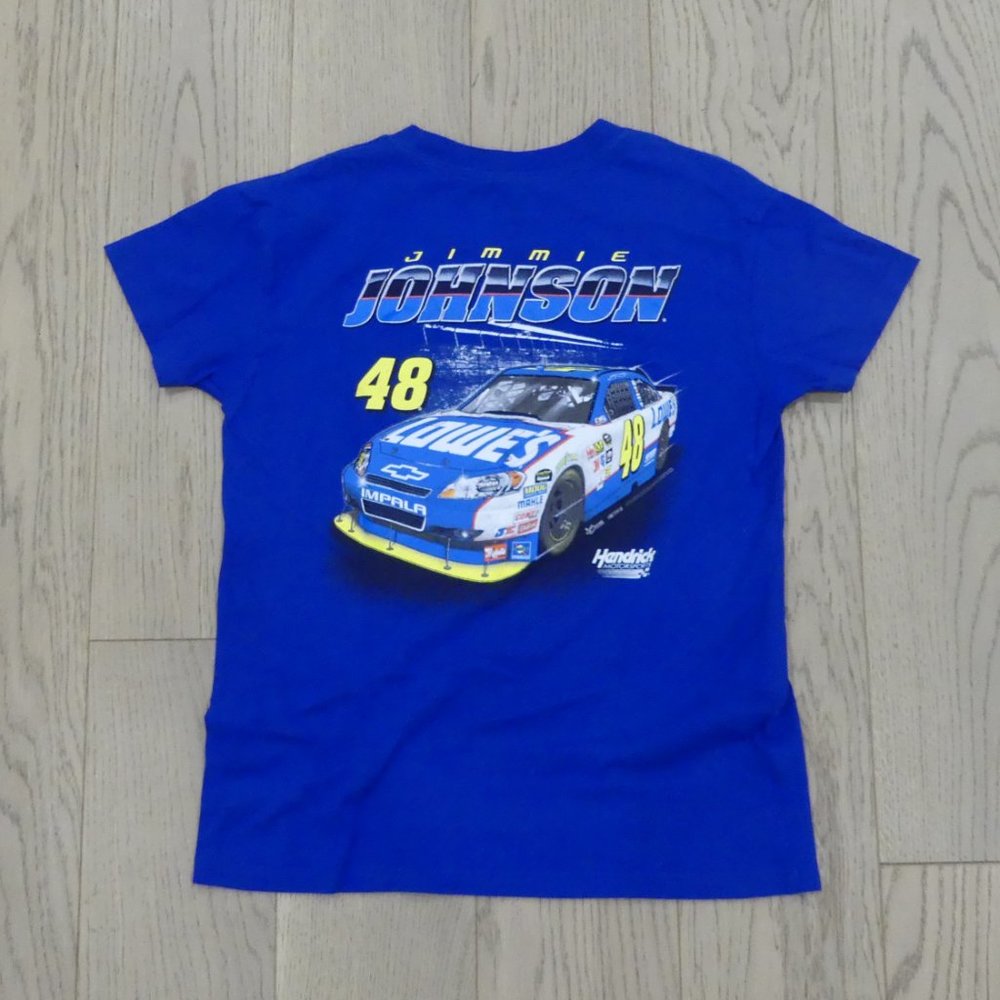 Jimmie Johnson 48 Chase Authentics Blue Kids Large T-Shirt